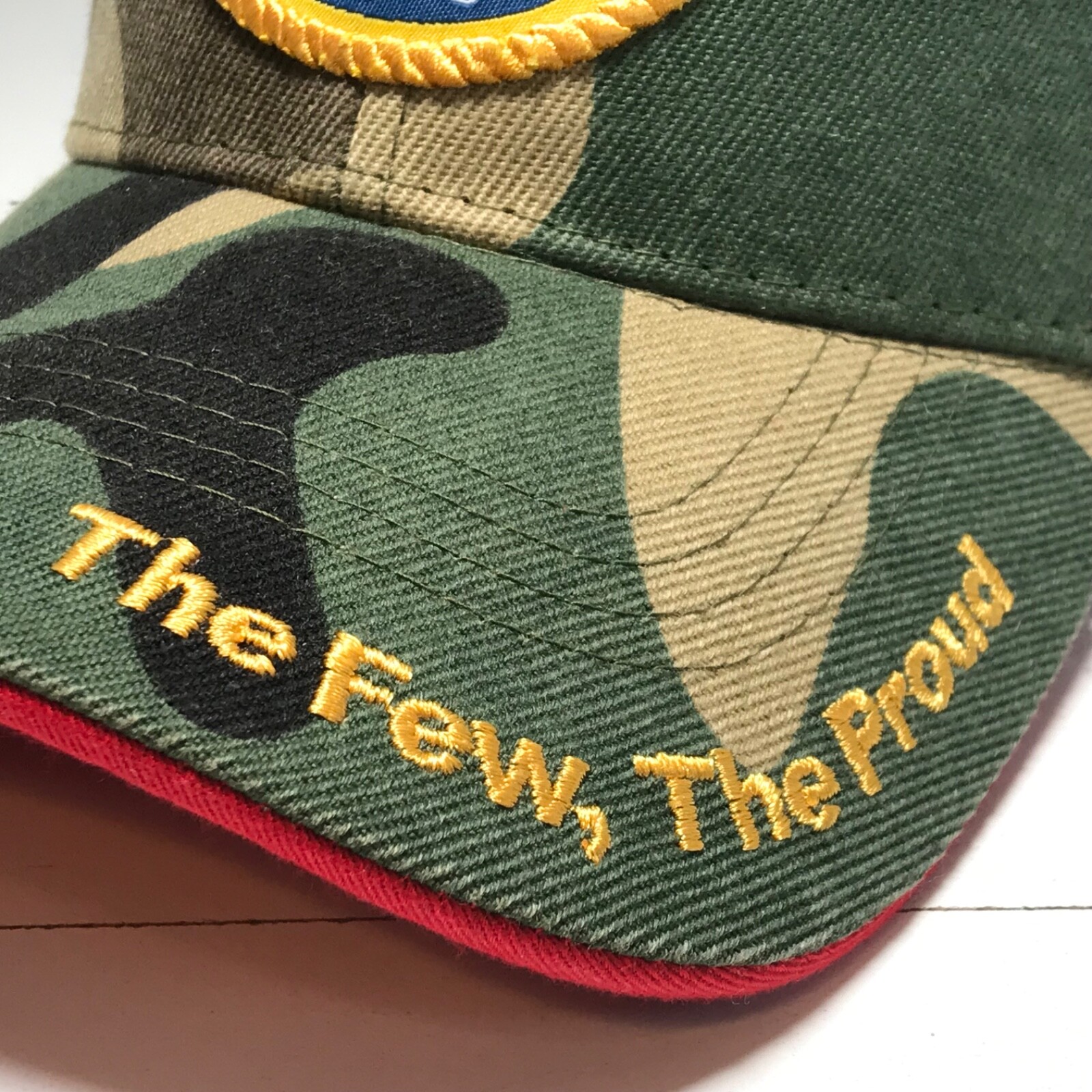 JM Warrior Marines USMC Green Camo Hat, Hook & Loop Adjust, 5 Panel, NEW