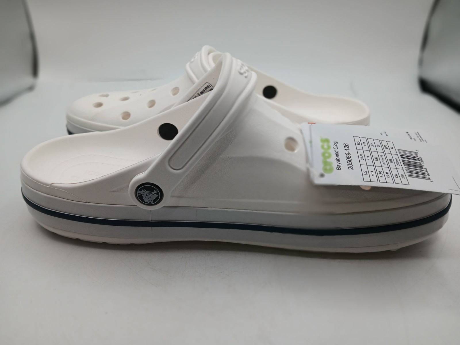 Crocs Bayaband Clogs White Unisex Size 13 Women 11 Men