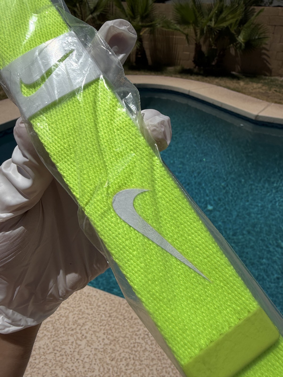 Nike Web Belt Mens One Size Lime Green Adjustable Golf Swoosh MENS NEW