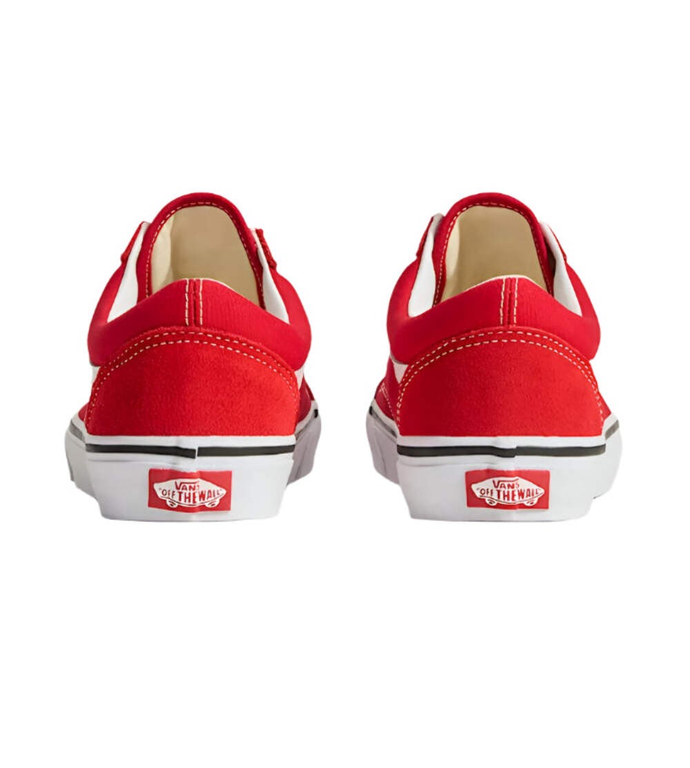 NEW! Vans Old Skool Red/White Men Skate Shoes Canvas Size 8.5 Men 10 Women