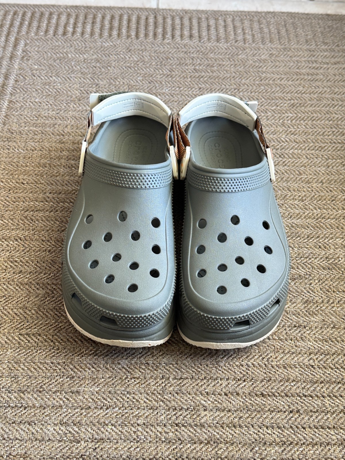 Crocs Offroad Sport Clogs Men’s Size 12M Gray Slip-On Casual Shoes Used