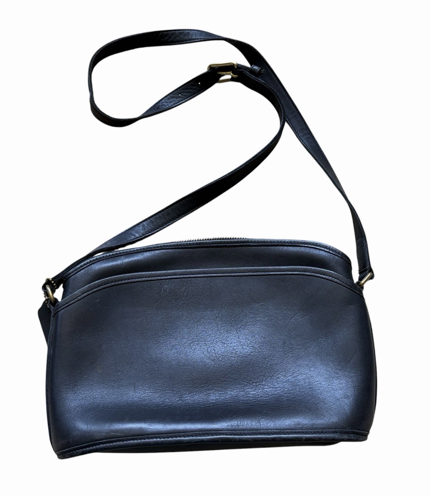 Vintage Coach Court Bag 9976 Black Leather Crossbody Purse USA Legacy Style