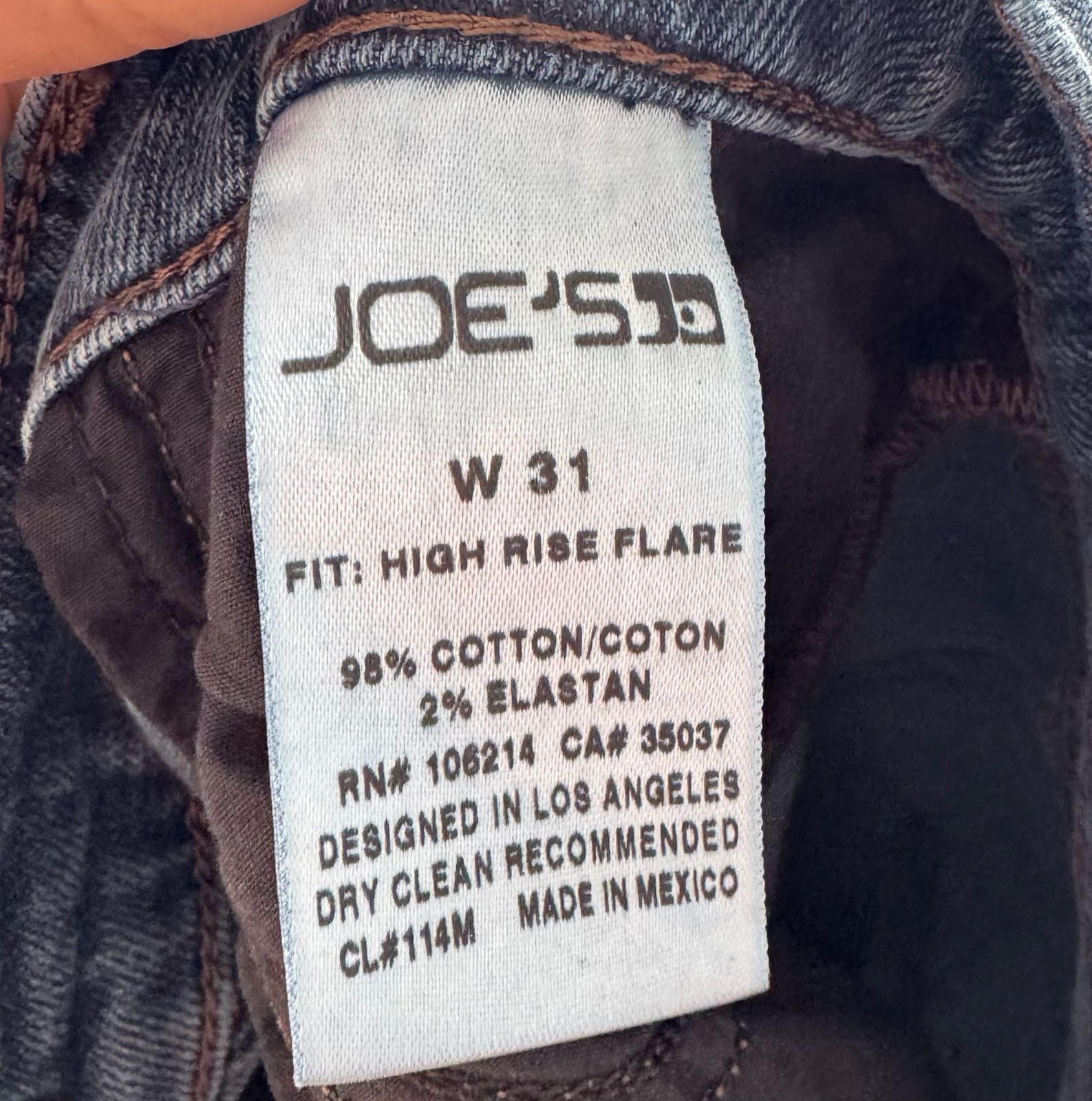 Joe’s Jeans High Rise Flare Women’s Denim Jeans 31