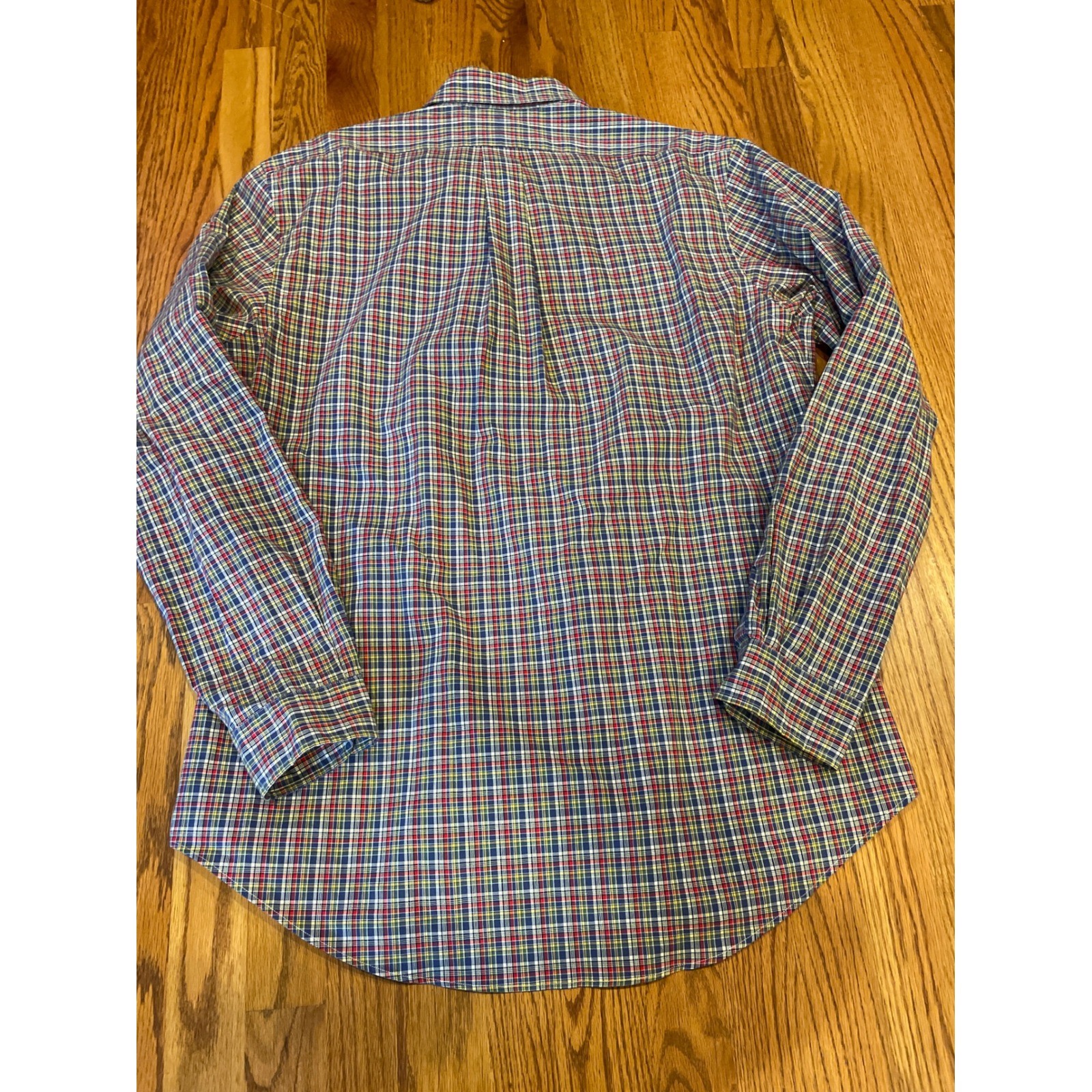 Ralph Lauren Mens Button Up Shirt L Multicolor Plaid Custom Fit Long Sleeve Pony