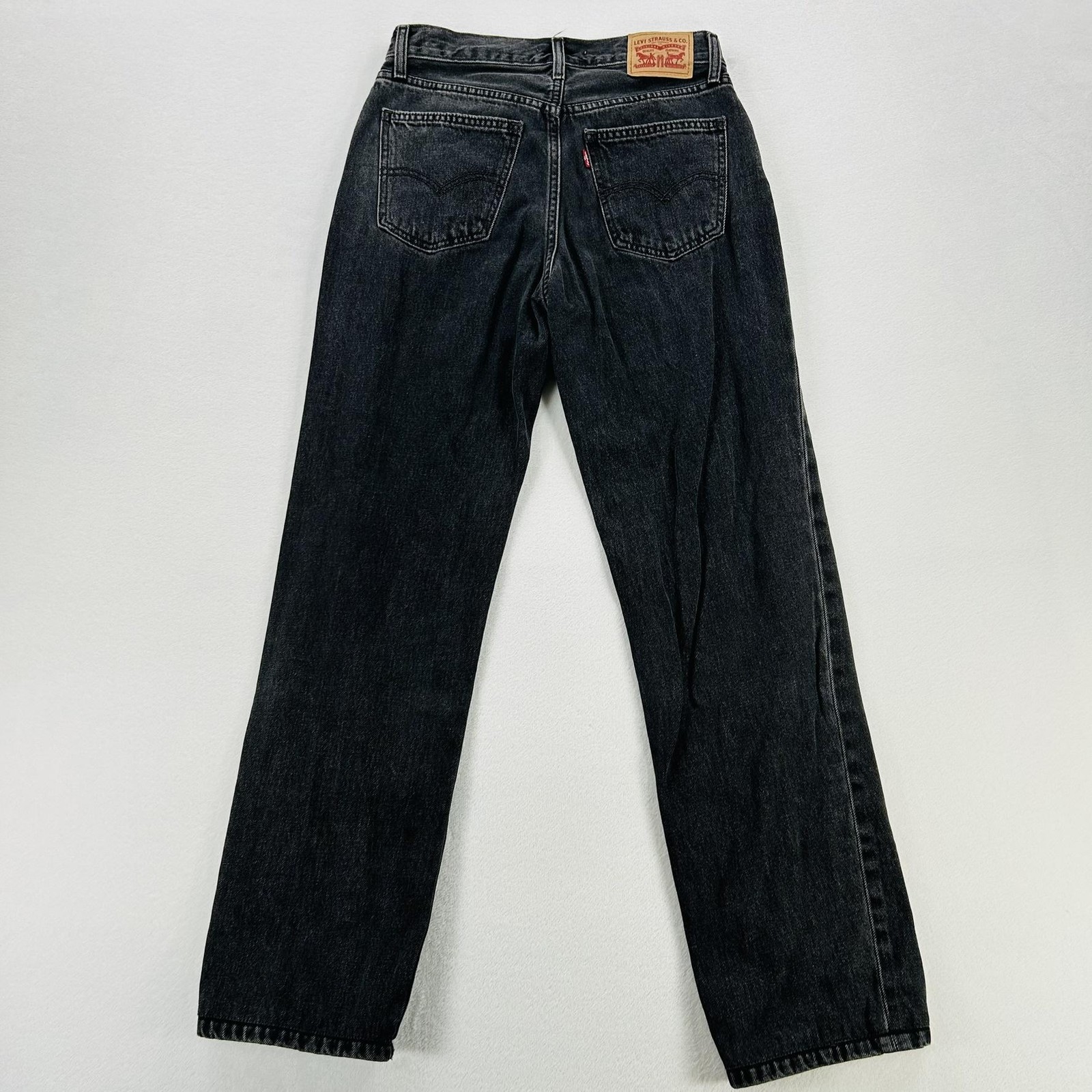 Levi’s Low Pro Straight Jeans Womens 24 Gray Charcoal Wash Denim Pants 5 Pocket