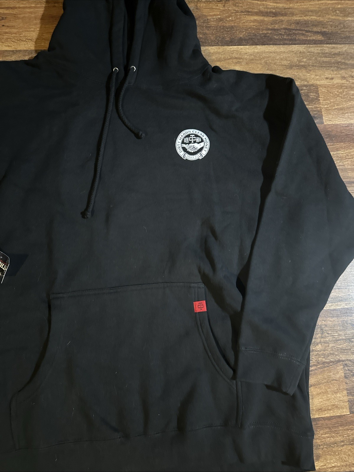 Troll Co Hoodie Men’s 4XL Black Dirty Hands Clean Money Pullover Retro Logo NWT