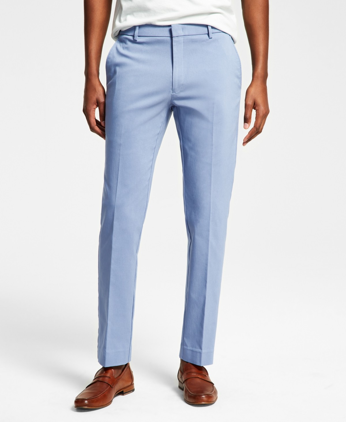 Tommy Hilfiger Mens Modern fit Dress Pants 38 / 32 Light Blue Th Flex Solid