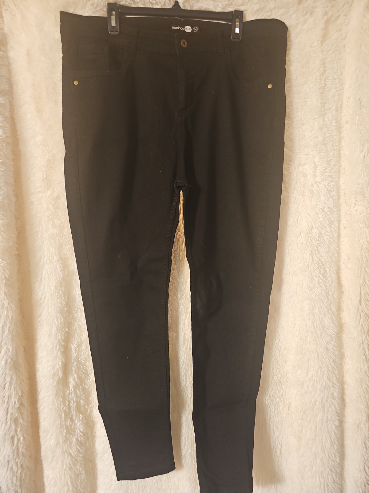 Boohoo Blue, Black Skinny Jeans Size 16