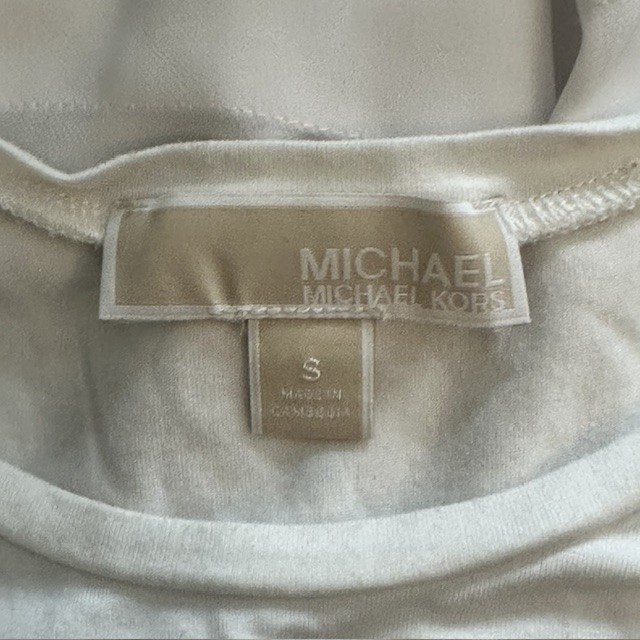 Michael Michael Kors Womens White Sleeveless Mixed Media High Low Tank Top S