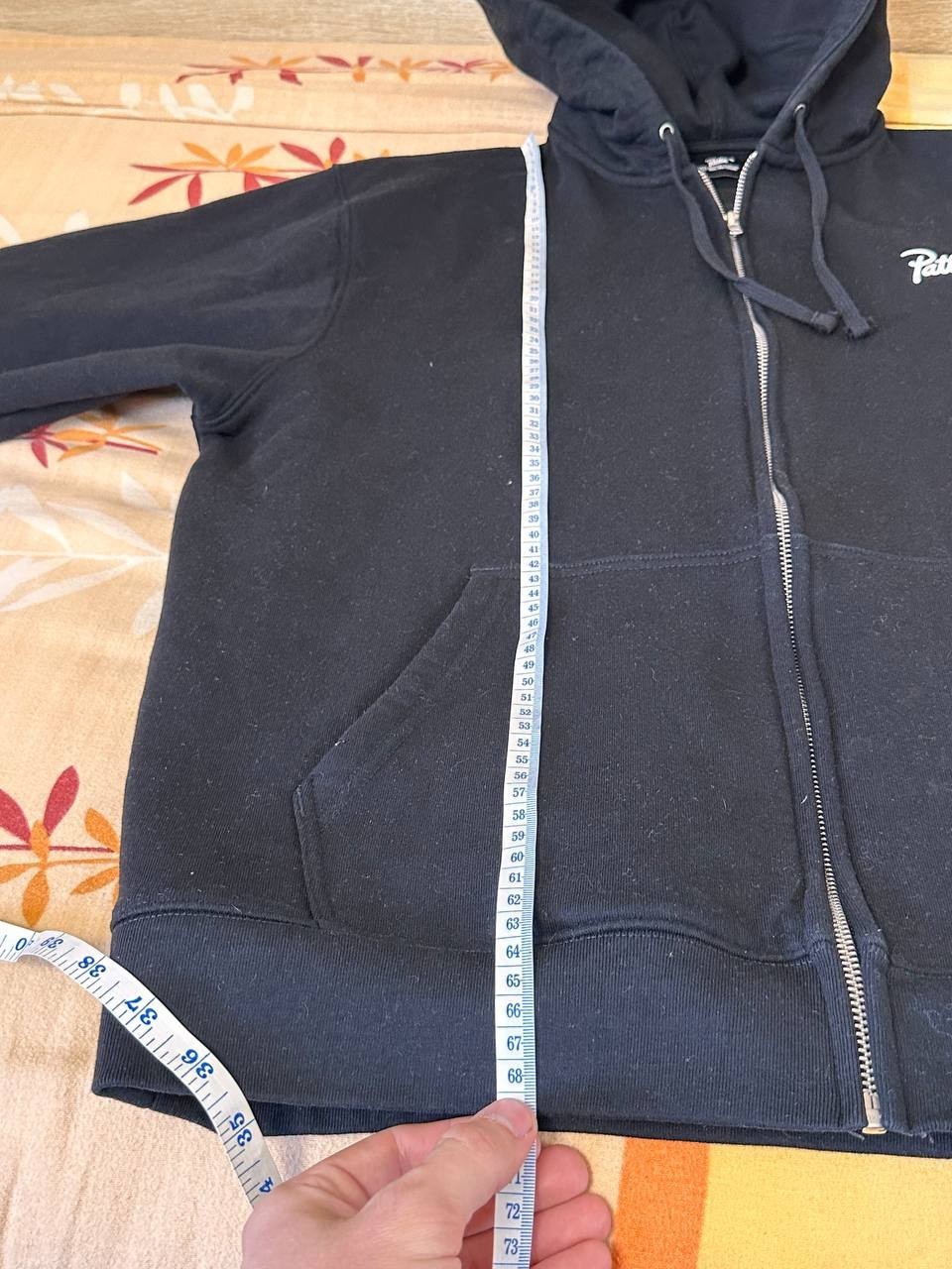 PATTA AW21 One People One Earth Zip Hoodie Sweatshirt Mens Size L Black