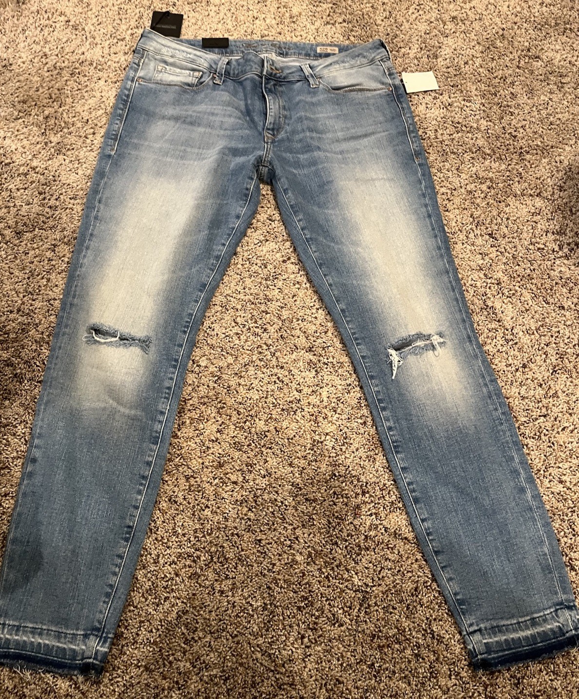 Mavi Jeans Co. Alexa Ankle Mid Rise Distressed Skinny Woman’s NWT 32 W 27.25 L