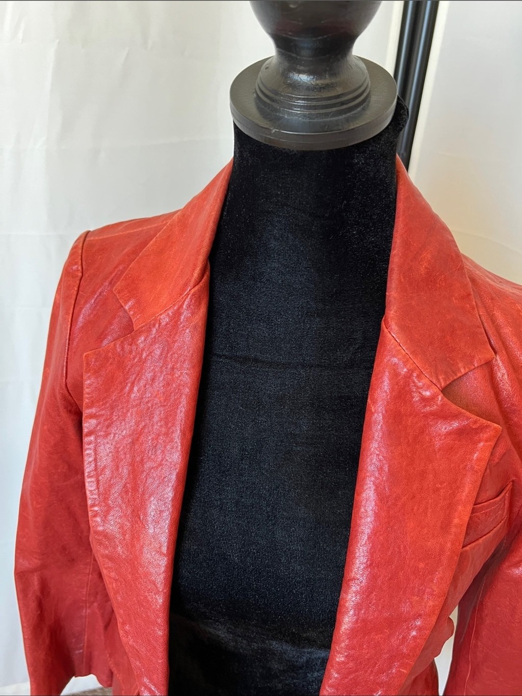 Elizabeth and James Red Leather Blazer Jacket