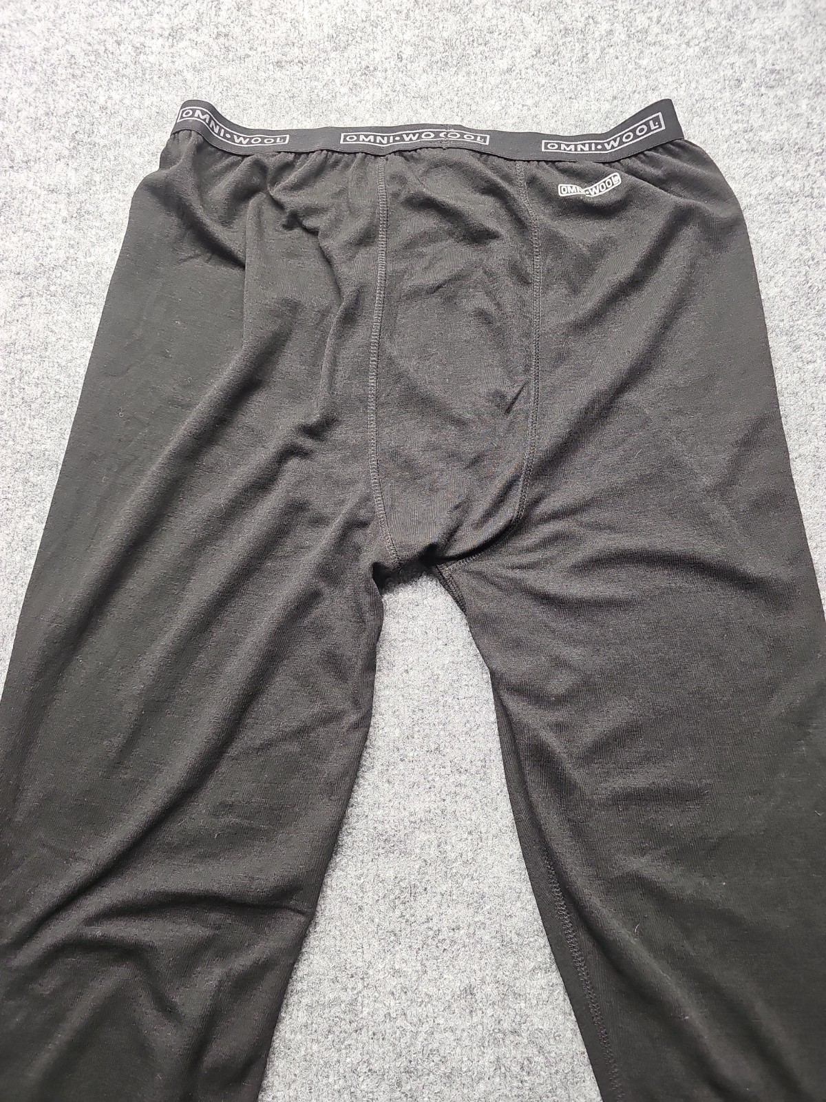 Omni-Wool Long Johns Mens “Size XXL” Black Thermal Base Layer Underwear Bottoms