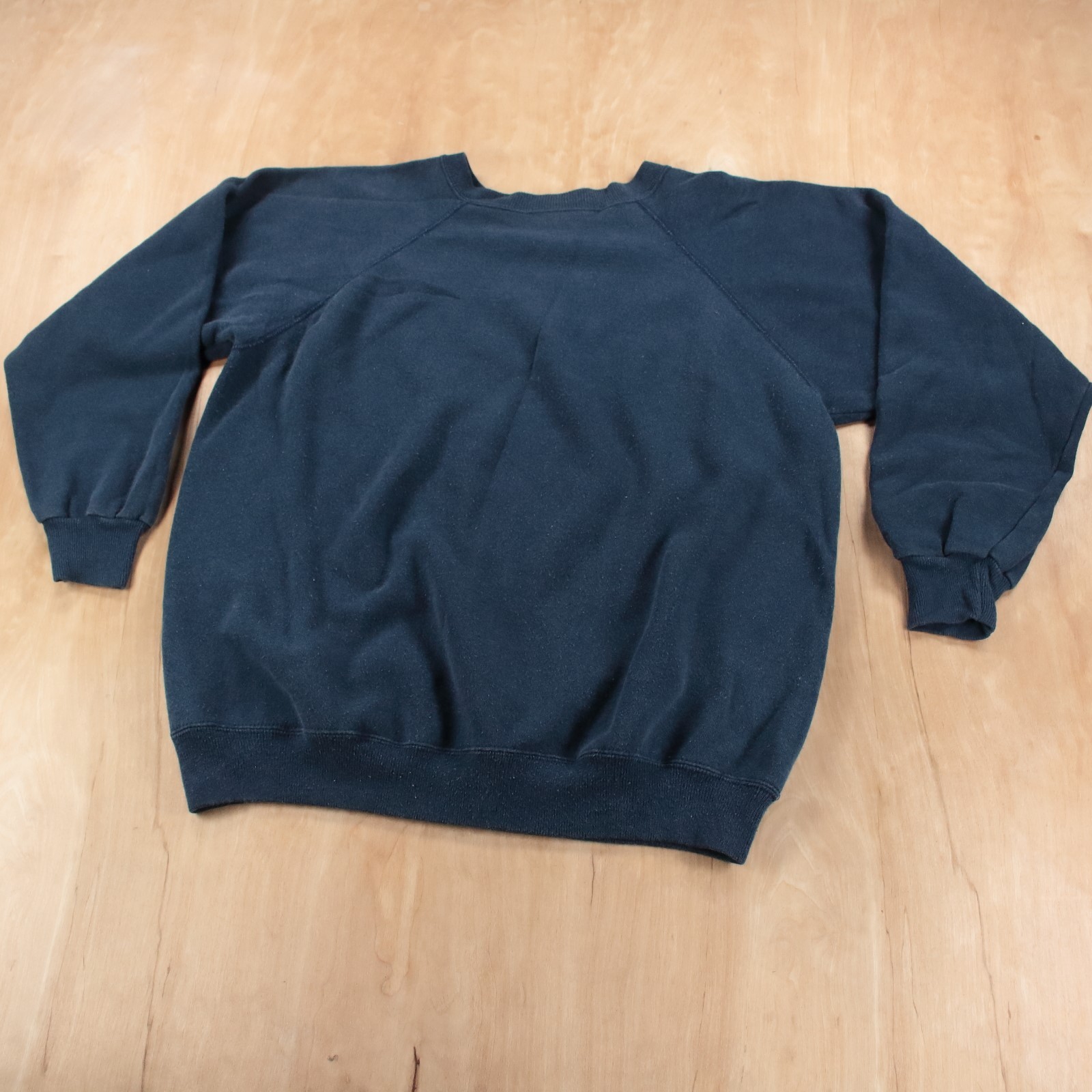 HANES raglan sleeve acrylic blend sweatshirt XL tag vtg 80s 90s usa made blank