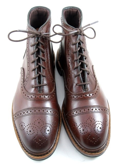 NEW Allen Edmonds “HAMILTON” Men’s Leather Cap-Toe Dress Boots 8 D Chili (806N)