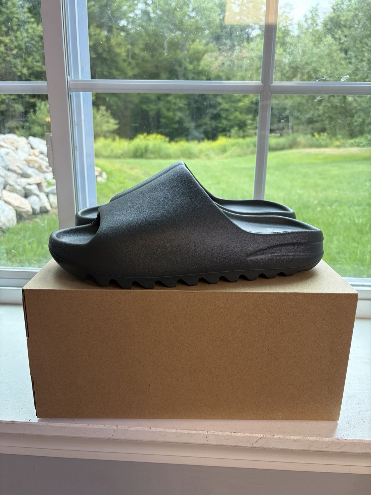 Dark Onyx Yeezy Slides Size 12