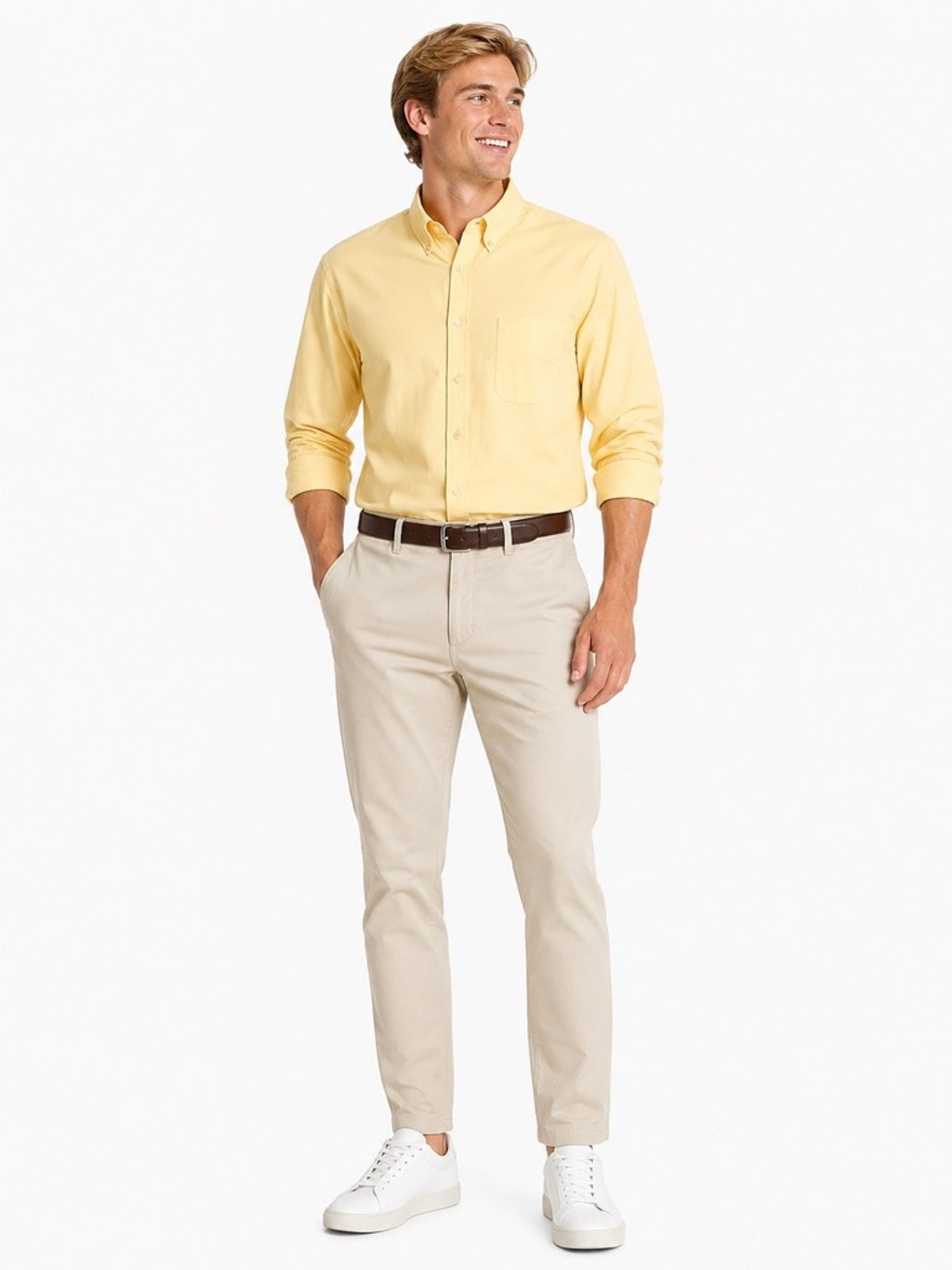 Jos. A. Bank Yellow Traditional Fit Casual Button Down Shirt XL NWT
