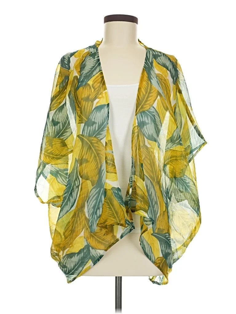 *FREE PRESS* Soft Silky Wrap / Kimono in Warm Summer Colors