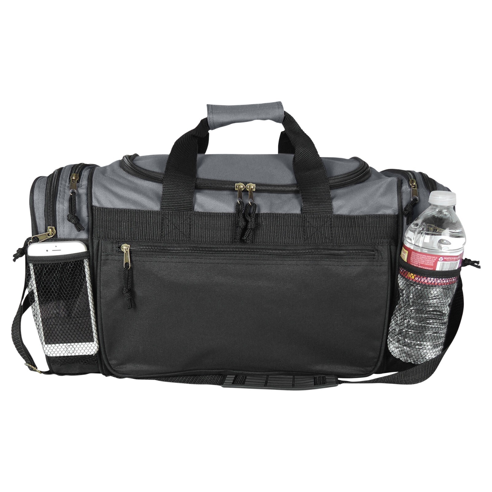 DALIX Brand New Duffle Bag Sports Duffel Bag in Black Gym Bag Gray