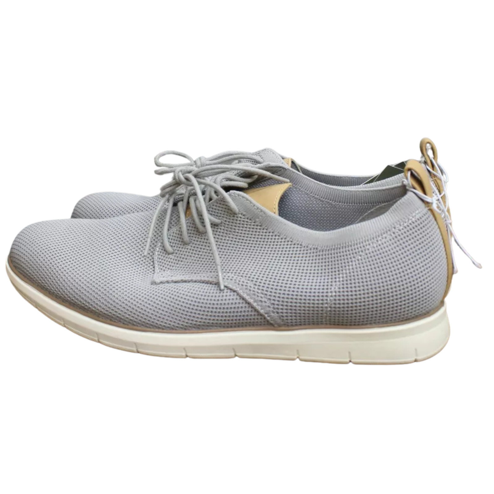 Knit Casual Work Shoes Mens 7 Gray Comfy Streetwear Kev Dress Shoe BRAND NEW