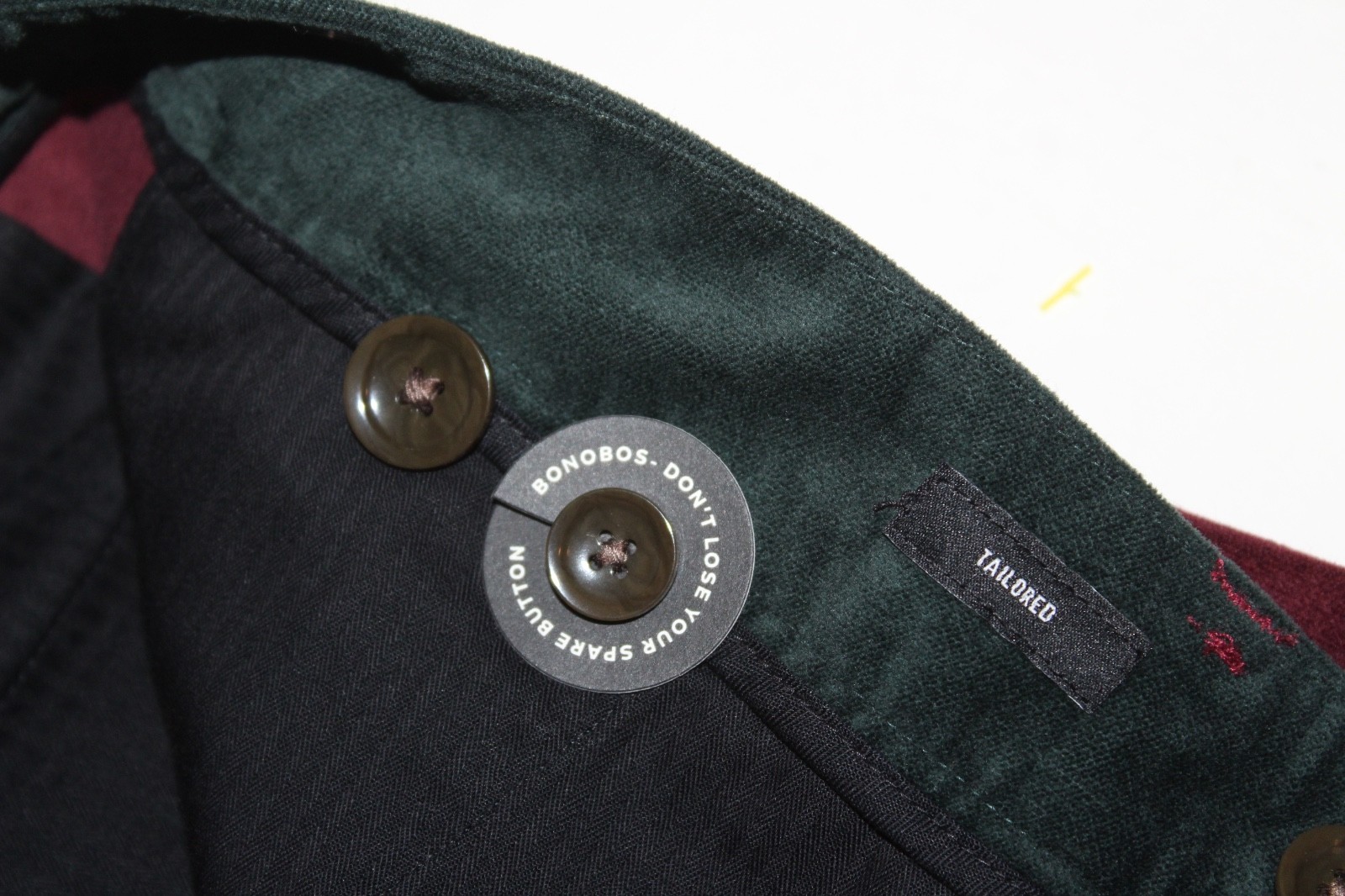 Bonobos Pants Mens 35X32 ColorBlock Two Tone Straight Chinos Cotton Felt-Like