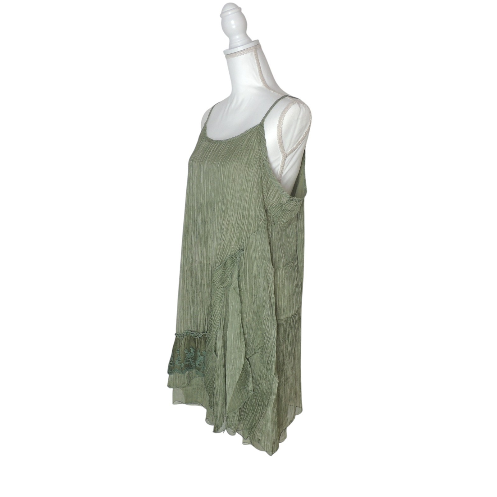 Pretty Angel Lined Tunic Tank Top Lined Blouse 60200 GN Green Large