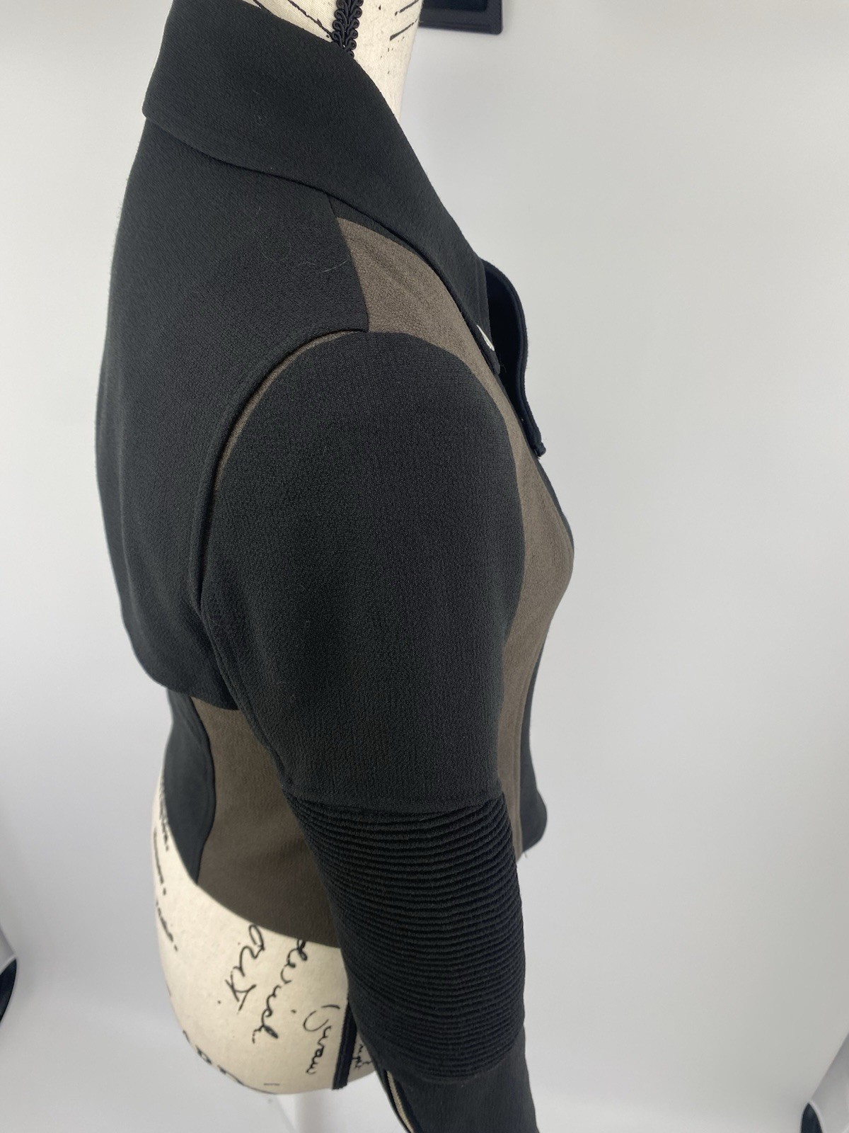 Wilfred Aritzia Moto Jacket Black Olive Khaki Women’s Size 2 (xs)
