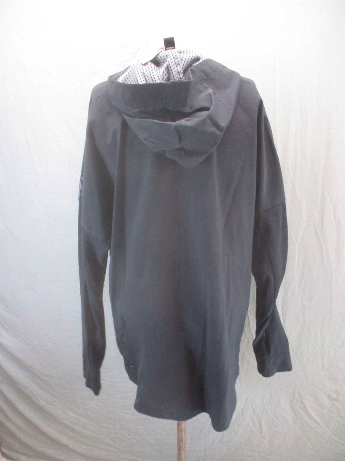 Adidas Size L Men Black Athletic Breathable Full Zip Training Running Hoodie 558
