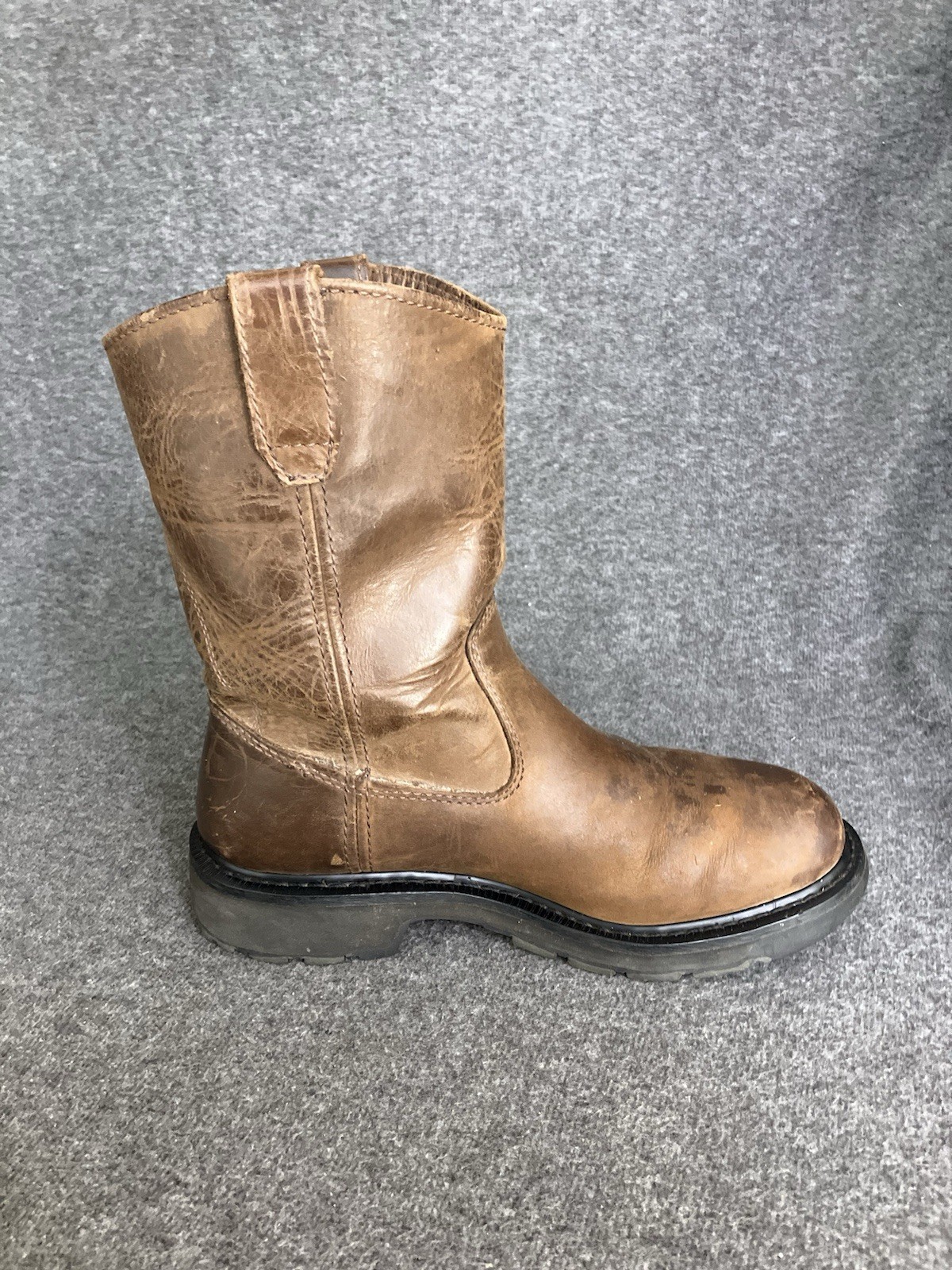 Wolverine Wellington Work Boots Mens 9 EW WIDE 10in Brown Pull On Western W04727