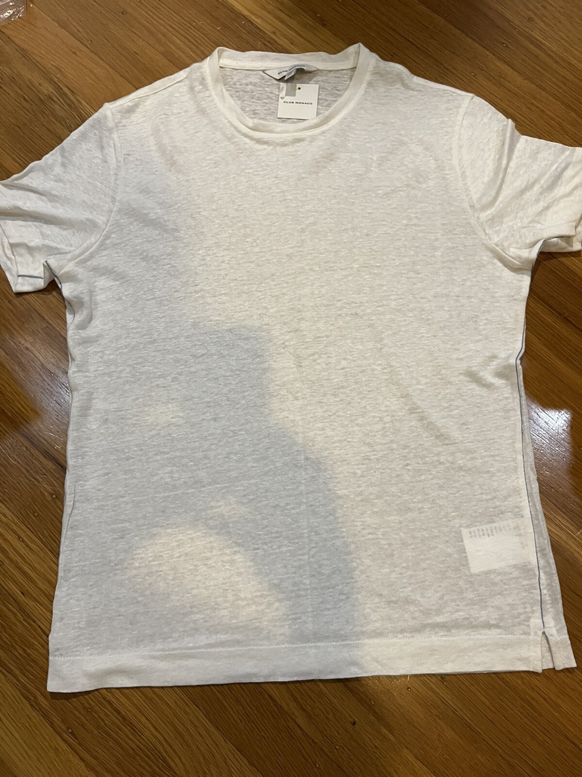 Club Monaco T-Shirt White/blanc Size S Soft Short Sleeve
