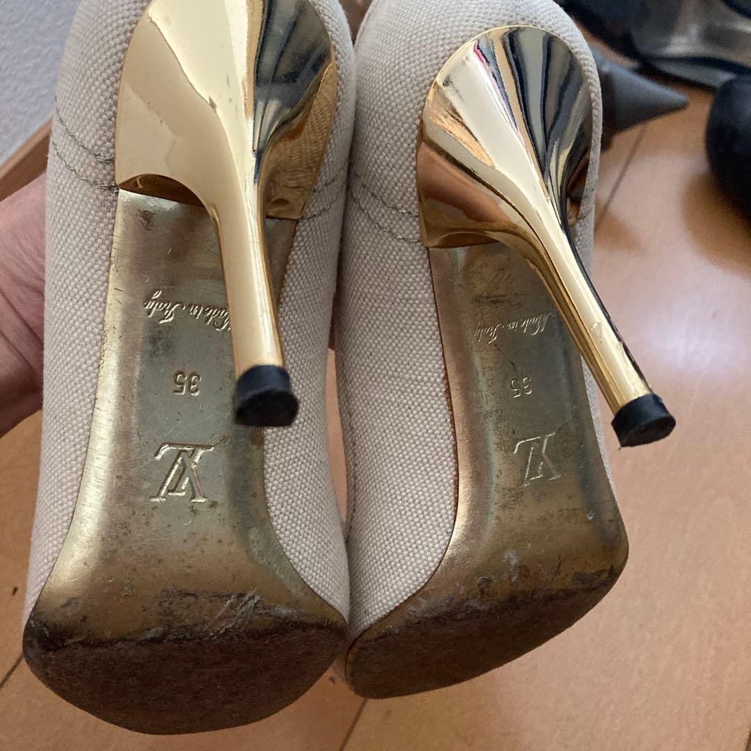 Rare Louis Vuitton Off-White Heels Pumps Size EU35 / US5 Heel 7.1-10cm Popular