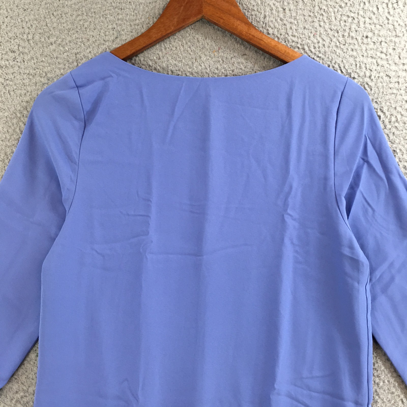 Everly Shift Dress Womens Small Relaxed 3/4 Sleeve Casual Career Pullover Blue