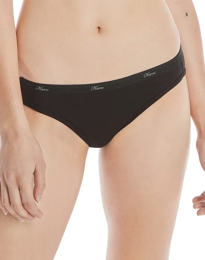 Womens Cotton Bikini Panties Assorted Color Hanes Comfort Tagless Bikinis 3-Pack