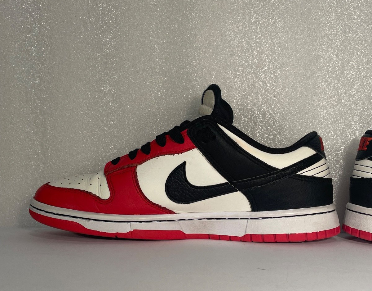NIKE MENS SIZE 8 NBA DUNK LOW 75TH ANNIVERSARY CHICAGO BULLS RED DD3363-100