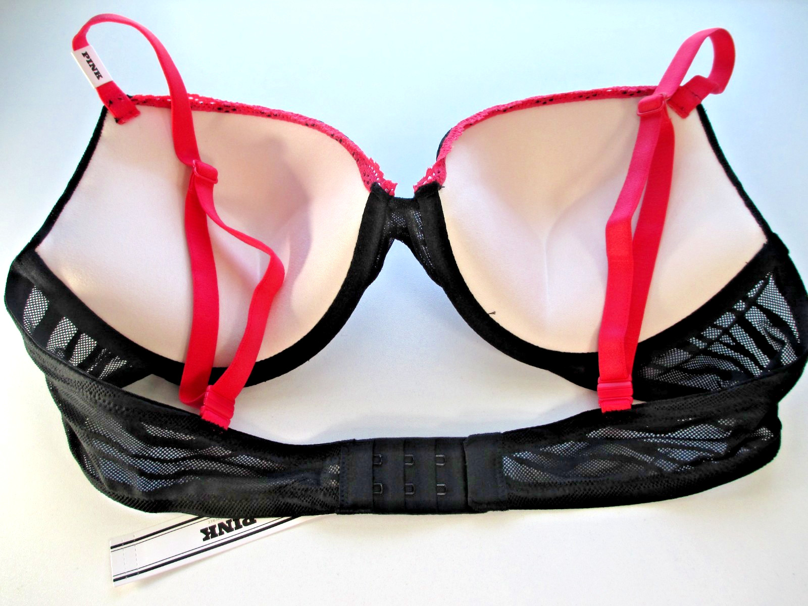 VICTORIA’S SECRET PINK Super Push-Up Bra NWT Black 34B 36B 36C 38B 38C 38D 40B