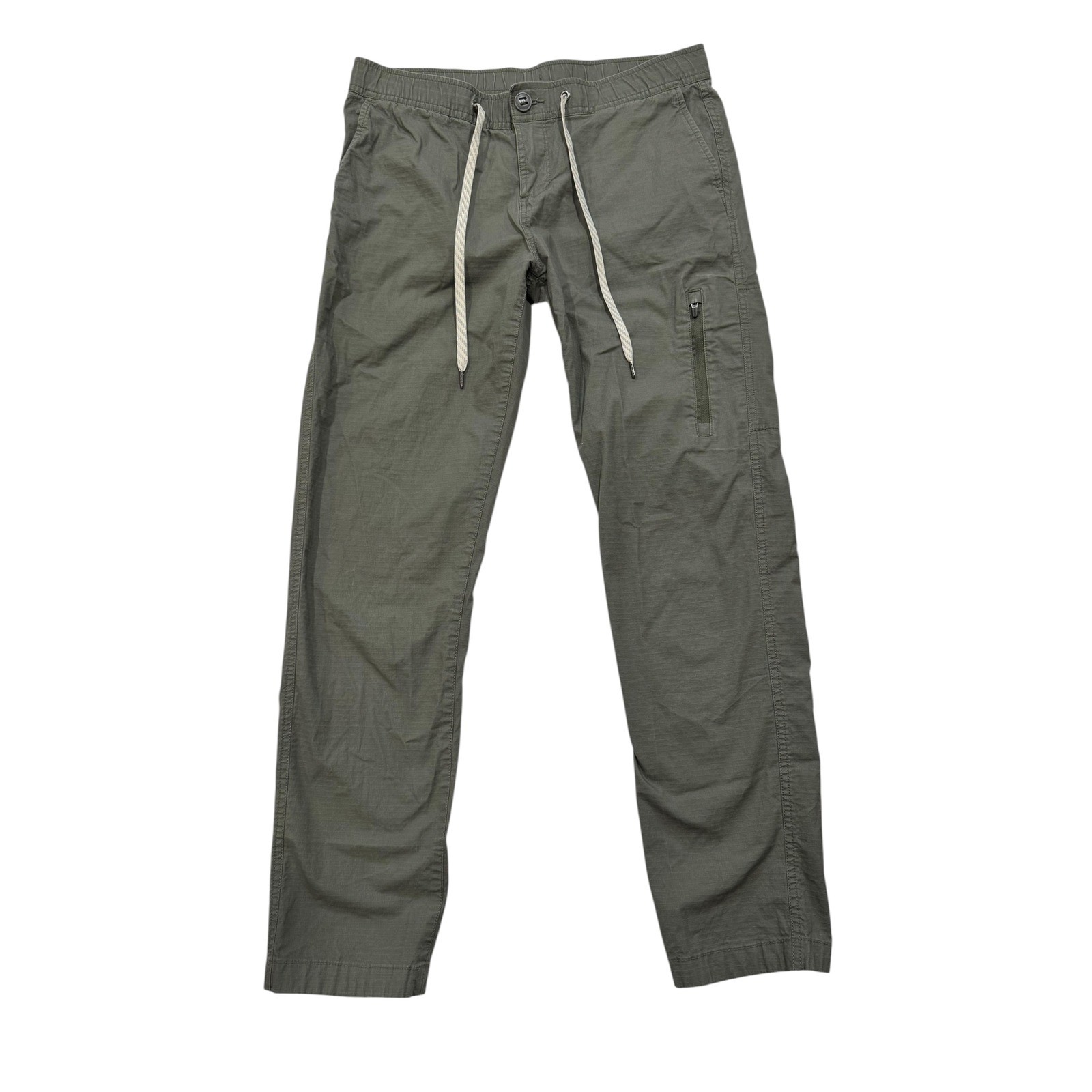 Vuori Ripstop Climber Pants Olive Green Stretch Drawstring Cargo Size Medium