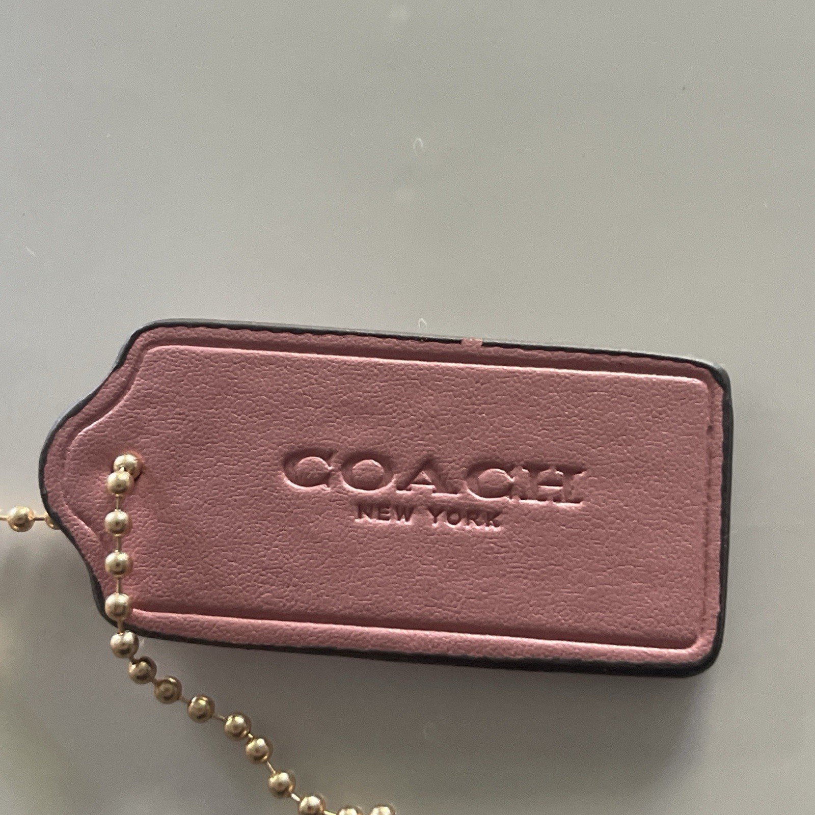 Coach Pink Shoulder Bag Gold Hardware Logo Accents Zip Closure Women’s Designer