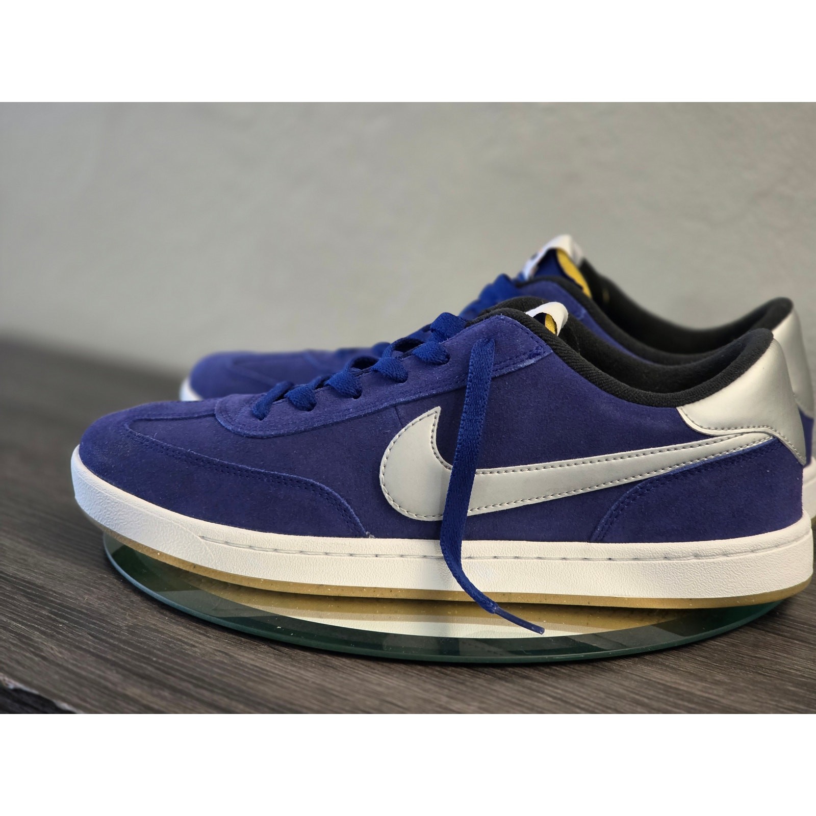 Nike SB Bruin Hyperfeel XT 909096-401 Blue Silver Suede SkateShoesSize 11.5 New