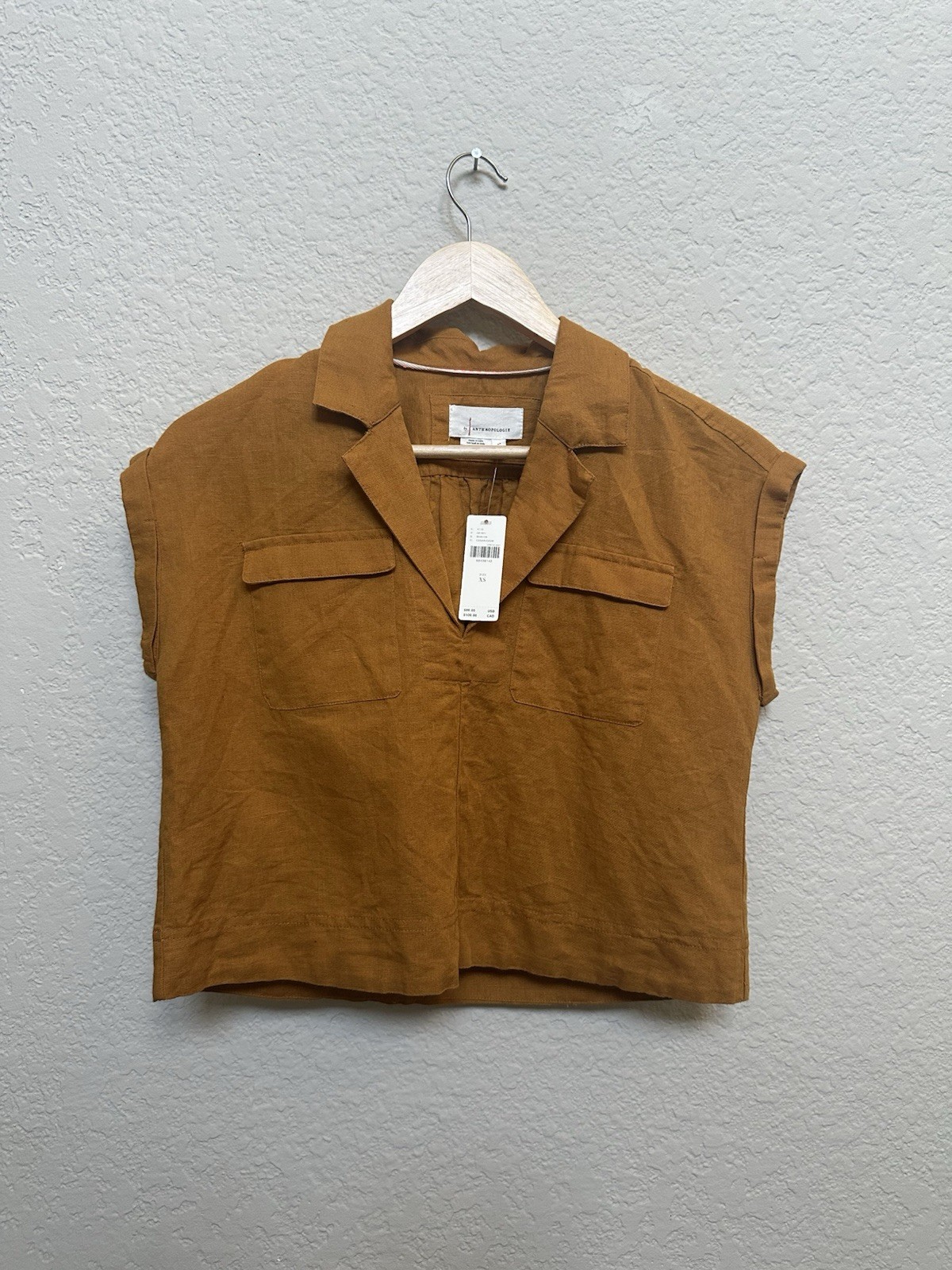 Anthropologie Women’s Cropped Utility Pullover Size XS