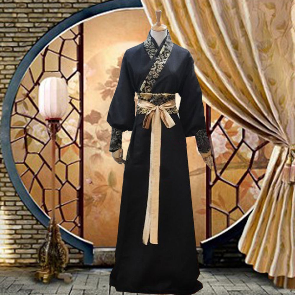 Men’s Traditional Chinese Ancient Robe Vintage Ethnic Cosplay Stage Dance Costum