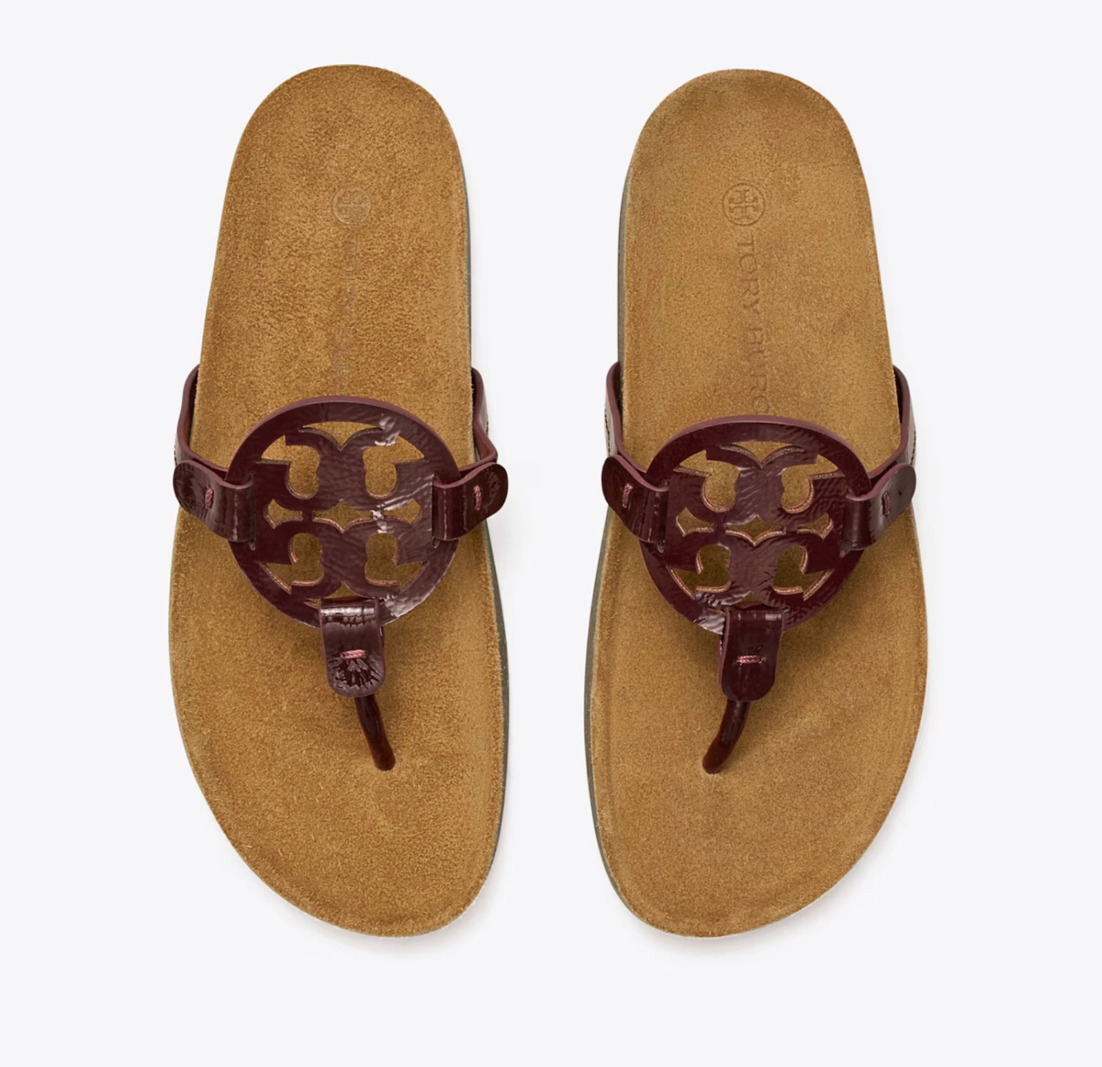 New Tory Burch Miller Cloud Plum Various Sizes Leather Sandals