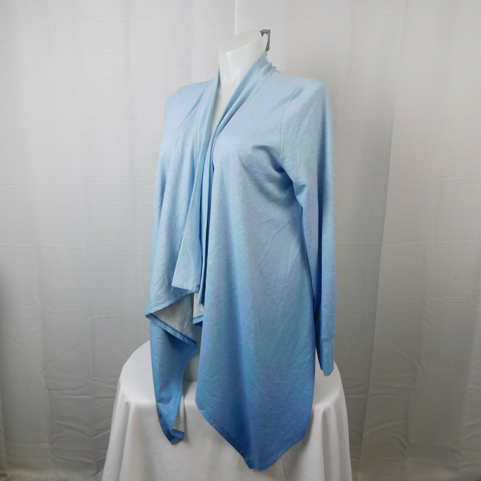 Ideology Open Front Dip Dye Ombre Knit Cardigan Jacket Blue XL