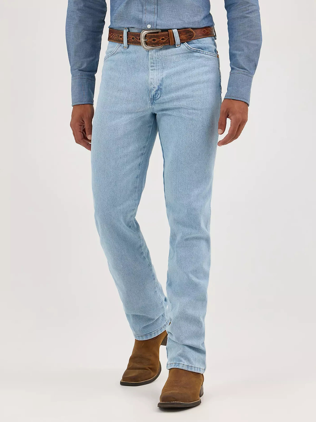 Wrangler 936GBH Slim Fit Cowboy Cut Denim light Blue Jeans Pants Men’s 32×34