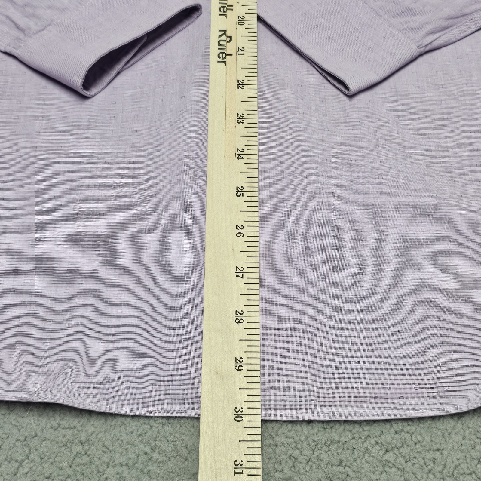 Michael Kors Mens slim fit stretch long sleeve shirt lavender size L 16 32/33