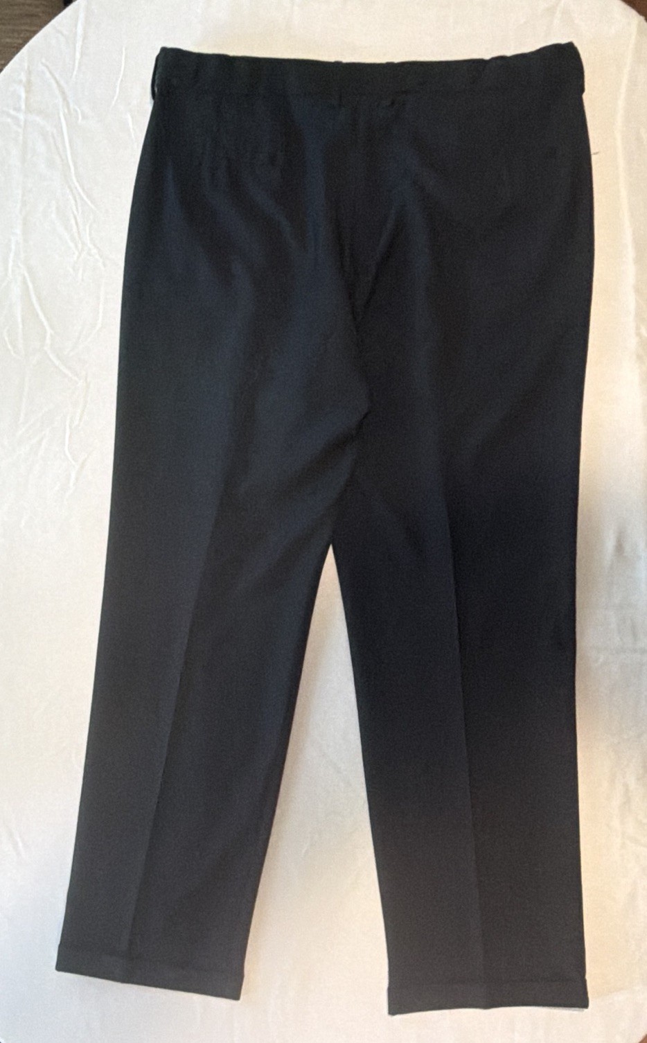 Haggar Eclo Stria Dress Pants Classic Fit Tapered Pleated Black 38W