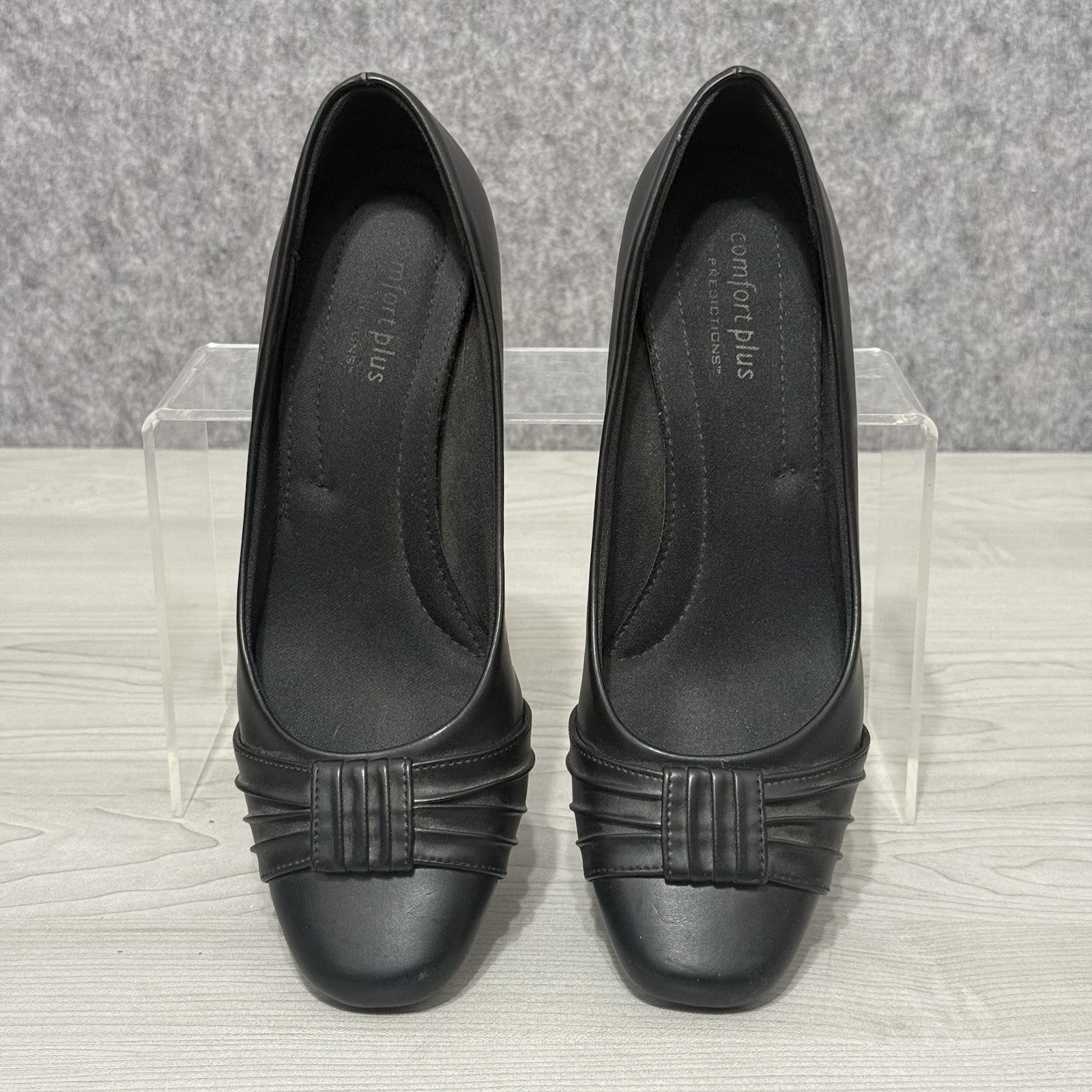 Comfort Plus by Predictions Black Low Heel Pumps Women’s Size 6.5