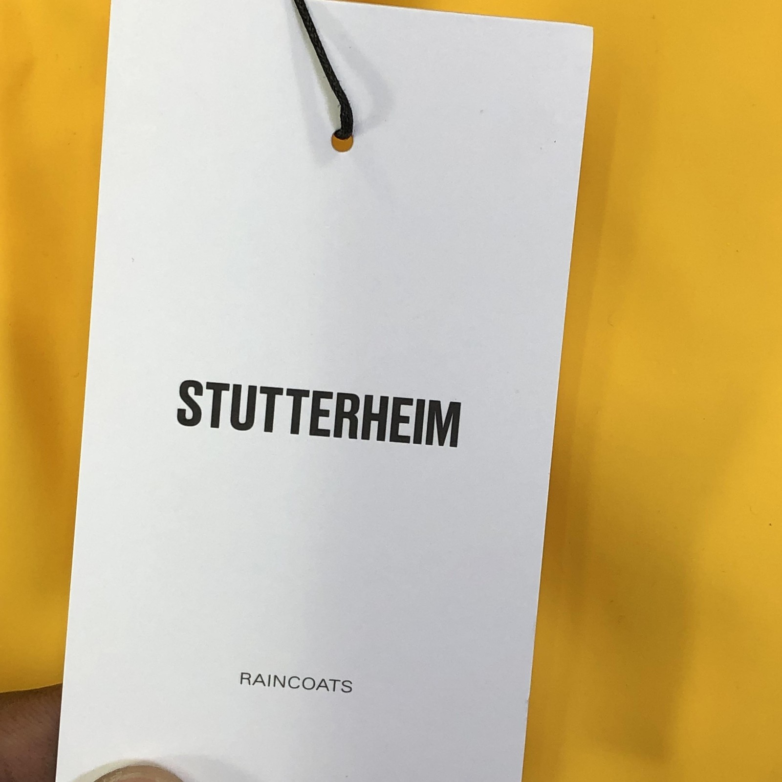Stutterheim Raincoat Kids 6-7 Yellow Mini Hooded Snap Waterproof Rubberized