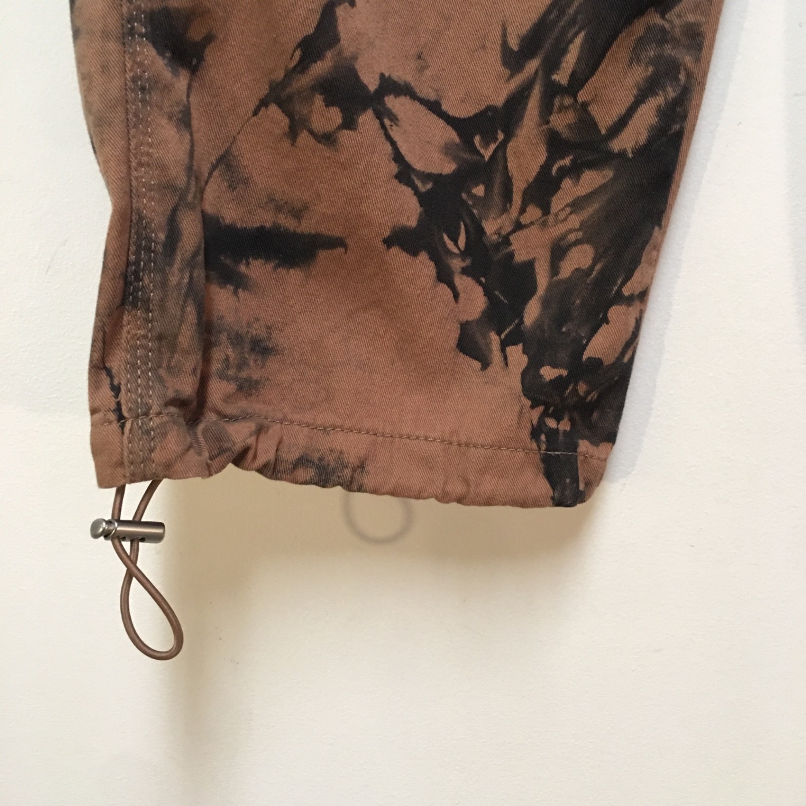 Rue21 Women L Pants Jogger Cargo Brown Tie Dye Carpenter Loop Cotton Hip Hop 90s