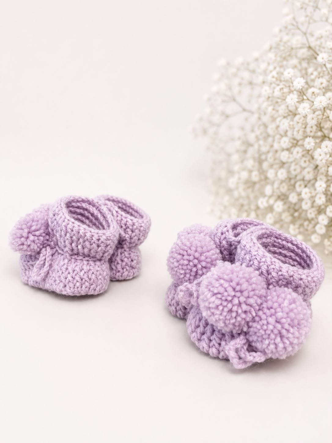 Handmade Baby Booties Crochet Newborn Shoes Baby Acrylic 100% Hipoallergenic