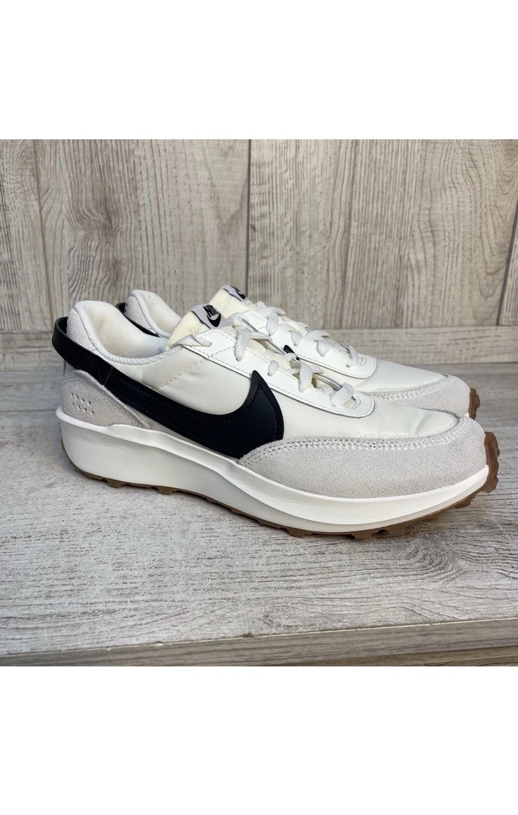 Nike Waffle Debut Womens Sz 6 Running Sneakers Sail White Black Gum DH9523-109